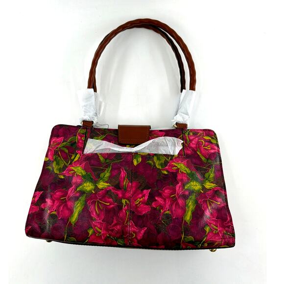 Patricia Nash Women's Bougainvilleas Along the Coast Rienzo Floral Satchel Bag - Picture 5 of 11